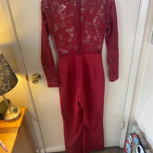 The vintage shop red lace jumpsuit - Picture 7 of 7